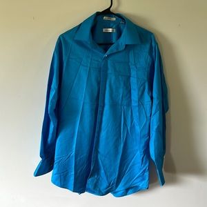 Large blue dress shirt